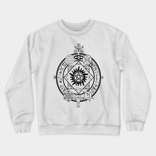 Supernatural and Silent Hill Sigils and Wardings and Seals - mightbelucifer Crewneck Sweatshirt